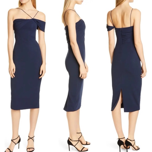 ankle length dress with sleeves Long Sleeves V Neck Ankle Length Chiffon Mother Of The Bride Dress, Dark_Navy